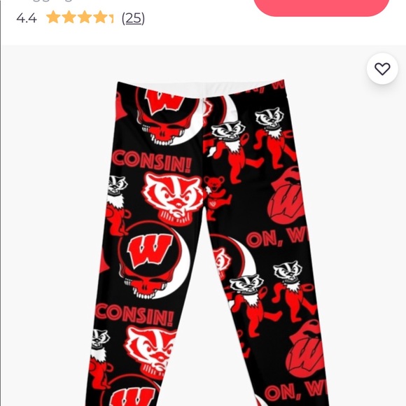 Pants - New Wisconsin XS leggings from Red Bubble.